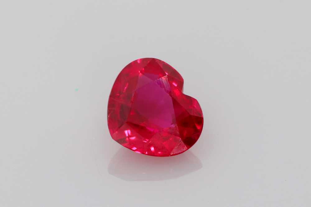 0.88 Karat Heart Ruby